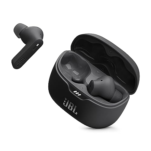 JBL Tune Beam – Wasserresistente, True-Wireless In-Ear-Kopfhörer mit Noise-Cancelling - Schwarz – Mit bis zu 48 h Musikwiedergabe von JBL