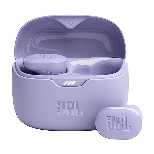 JBL Tune Buds – Wasserresistente, True-Wireless In-Ear-Kopfhörer mit Noise-Cancelling in Lila – Mit bis zu 48 h Musikwiedergabe von JBL