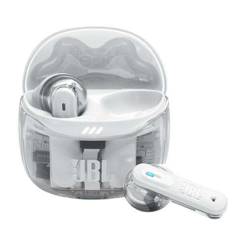 JBL Tune Flex Ghost 2, Kabellose Bluetooth-In-Ear-Ohrhörer mit Noise-Cancelling, 48 h Wiedergabezeit, IP54 wasser - und staubgeschützt, Multipoint-Verbindung, Ergonomisches Design, White Ghost JBL Tune Flex Ghost 2, Kabellose Bluetooth-In-Ear-Ohrhörer mit Noise-Cancelling, 48 h Wiedergabezeit, IP54 wasser - und staubgeschützt, Multipoint-Verbindung, Ergonomisches Design, White Ghost von JBL