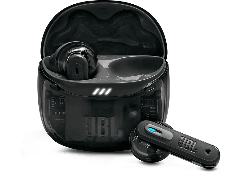 JBL Tune Flex 2 Ghost Edition, In-ear Kopfhörer Bluetooth Transparent Schwarz von JBL