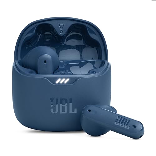 JBL Tune Flex TWS – Wasserdichte, True-Wireless In-Ear-Kopfhörer mit Noise-Cancelling in Blau – Mit bis zu 32 h Musikwiedergabe von JBL