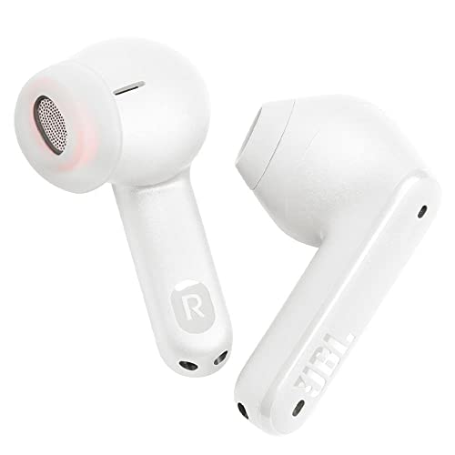 JBL Tune Flex TWS – Wasserdichte, True-Wireless In-Ear-Kopfhörer mit Noise-Cancelling in Weiß – Mit bis zu 32 h Musikwiedergabe von JBL