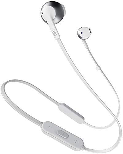 JBL Tune205BT Bluetooth Kopfhörer in Silber – Wireless Headphones mit 3-Tasten-Fernbedienung & Mikrofon – Ohrhörer für bis zu 6 Stunden Musik mit einer Akkuladung von JBL