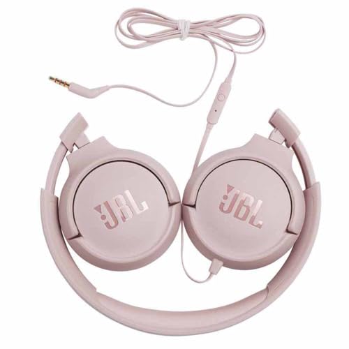JBL Tune 500 On-Ear Kopfhörer mit Kabel - Pink – Ohrhörer mit 1-Tasten-Fernbedienung, integriertem Mikrofon und Sprachassistent – Telefonieren und Musik hören unterwegs von JBL