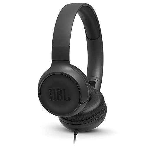JBL Tune500 On-Ear Kopfhörer mit Kabel in Schwarz – Ohrhörer mit 1-Tasten-Fernbedienung, integriertem Mikrofon & Sprachassistent – Telefonieren und Musik hören unterwegs von JBL