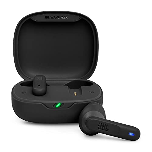 JBL Wave Flex – Kabellose In-Ear Ohrhörer mit IP54- und IPX2-Wasserdichtigkeit – TalkThru- und AmbientAware-Technologie – 32 Stunden Akkulaufzeit – In Schwarz von JBL