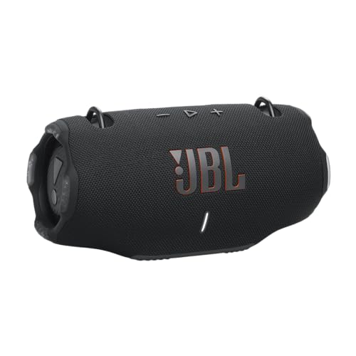 JBL Xtreme 4 Musikbox in Schwarz – Tragbare Bluetooth-Lautsprecher-Box mit tiefem Bass, KI-Sound-Boost und integrierter Powerbank – Wasserfest und staubfest – 24 Laufzeit von JBL