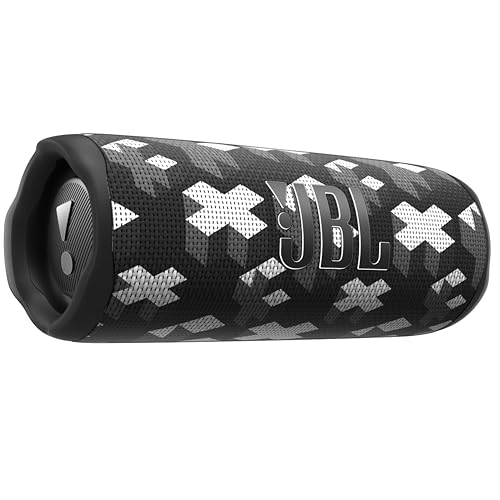 JBL x Martin Garrix Flip 6 Bluetooth Box in Cool Grey – Wasserdichter, tragbarer Lautsprecher mit 2-Wege-Lautsprechersystem für kraftvollen Sound – Bis zu 12 Stunden kabellos Musik abspielen von JBL