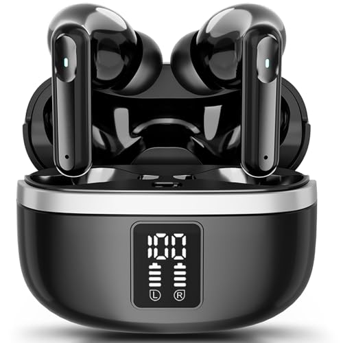 JBMI Kopfhörer Kabellos Bluetooth 5.3, In Ear mit 4 ENC Mikrofon Bluetooth Kopfhörer, 60 Std Stereo Kabellose Kopfhörer Noise Cancelling Earbuds, USB-C, IP7 Wasserdicht Ohrhörer von JBMI