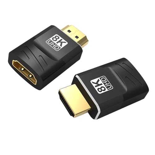 JBSTK 8K HDMI Adapter, HDMI Stecker auf Standard HDMI Buchse Adapter Konverter, HDMI Kupplung 8K unterstützt 8K@60Hz, 4K@120Hz, 2K@240Hz von JBSTK
