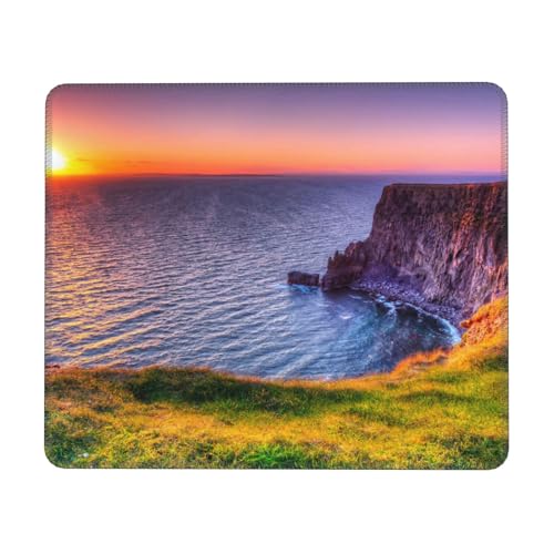 JCAKES Irland Sunset Seascape Mauspad Gaming Mauspad Mauspad Großes Mauspad Mauspad Handgelenkstütze Mauspad Gaming Big Mouse Pad Niedliches Mauspad von JCAKES