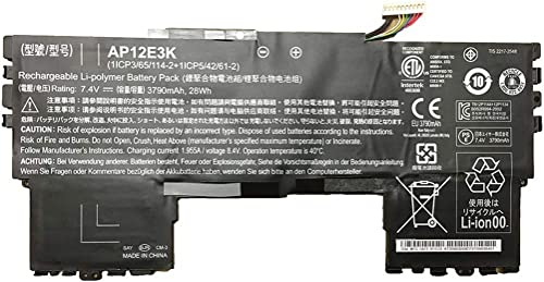 Laptop-Akku, 7,4 V, 28 Wh, AP12E3K, kompatibel mit Acer Aspire S7 191 Ultrabook 11-Zoll 1/CP3/65/114-2+1/CP5/42/61-2 Laptop-Akku, 7,4 V, 28 Wh, AP12E3K, kompatibel mit Acer Aspire S7 191 Ultrabook 11-Zoll 1/CP3/65/114-2+1/CP5/42/61-2 von JCEQNVWL