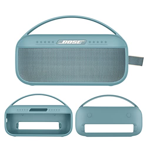 JCHPINE Silikon-Schutzhülle für Bose SoundLink Flex Bluetooth Portable Lautsprecher, Schutzhülle für Bose SoundLink Flex Lautsprecher Zubehör (nur Silikonhülle) (Steinblau) von JCHPINE