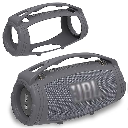 Silikon-Schutzhülle für JBL Xtreme 3 tragbaren Bluetooth-Lautsprecher, Schutzhülle für JBL Xtreme 3 tragbare Bluetooth-Lautsprecher-Zubehör (nur Hülle) (grau) von JCHPINE