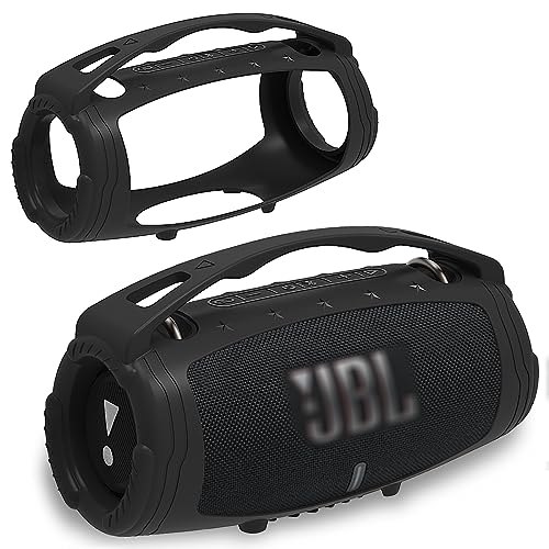 Silikon-Schutzhülle für JBL Xtreme 3 tragbaren Bluetooth-Lautsprecher, Schutzhülle für JBL Xtreme 3 tragbare Bluetooth-Lautsprecher-Zubehör (nur Hülle) (schwarz) von JCHPINE