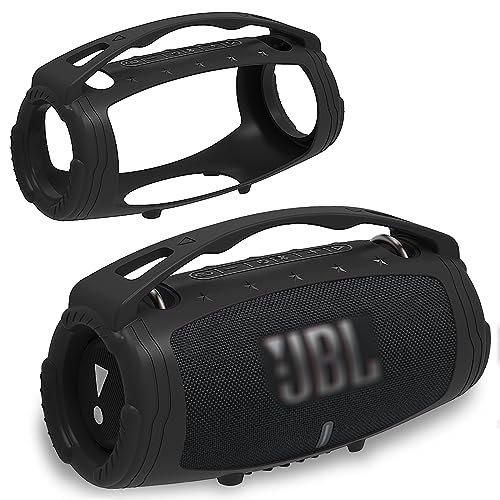 Silikon-Schutzhülle für JBL Xtreme 3 tragbaren Bluetooth-Lautsprecher, Schutzhülle für JBL Xtreme 3 tragbares Bluetooth-Lautsprecher-Zubehör (nur Hülle) (schwarz) von JCHPINE