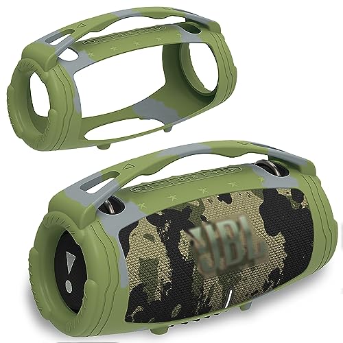 Silikon-Schutzhülle für JBL Xtreme 3 tragbaren Bluetooth-Lautsprecher, schützende Schutzhülle für JBL Xtreme 3 tragbare Bluetooth-Lautsprecher-Zubehör (nur Hülle) (Camouflage) von JCHPINE