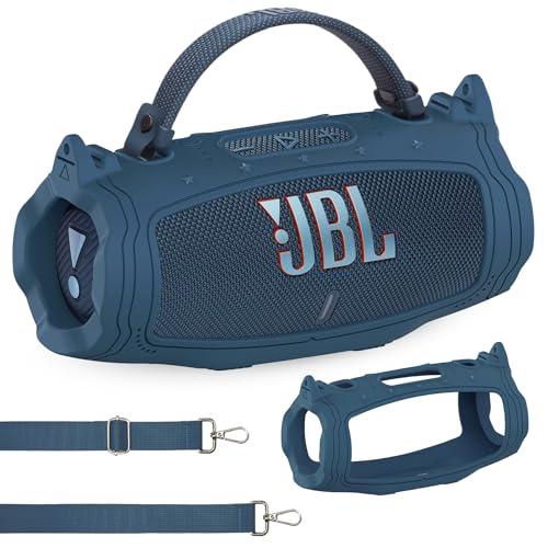 Silikonhülle für JBL Charge 6 Tragbarer Bluetooth-Lautsprecher, Schutzhülle für JBL Charge 6 Pro AI Sound Bluetooth Lautsprecher Zubehör (Blau) von JCHPINE