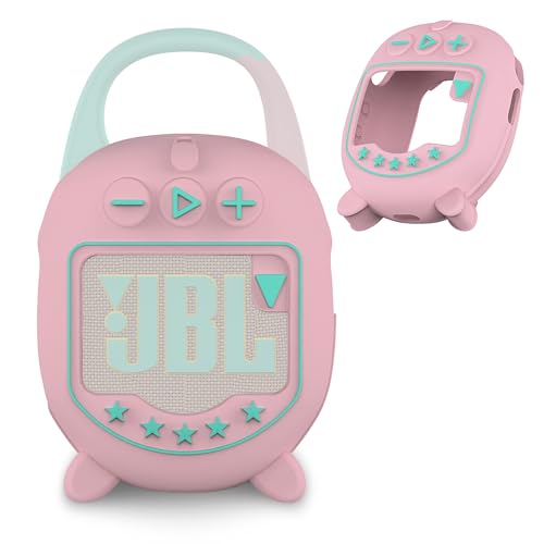 Silikonhülle für JBL Clip 5 Ultra Portable Bluetooth Lautsprecher, Schutzhaut Zubehör für JBL Clip 5 Pro Sound Bluetooth-Lautsprecher Stand Up (nur Hülle) (Rosa) von JCHPINE