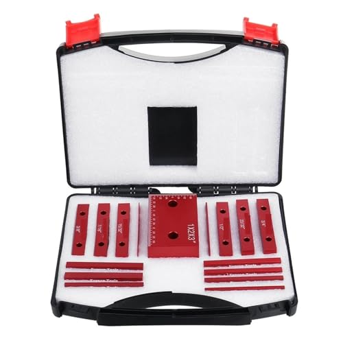 16-teiliges Zoll-/9-teiliges metrisches Einstellblock-Höhenmesser-Set, Präzisions-Einstellstangen aus Aluminium for die Einrichtung von Oberfräsen und Tischkreissägen for die Holzbearbeitung Hohe Gena 16-teiliges Zoll-/9-teiliges metrisches Einstellblock-Höhenmesser-Set, Präzisions-Einstellstangen aus Aluminium for die Einrichtung von Oberfräsen und Tischkreissägen for die Holzbearbeitung Hohe Gena von JCKJWL