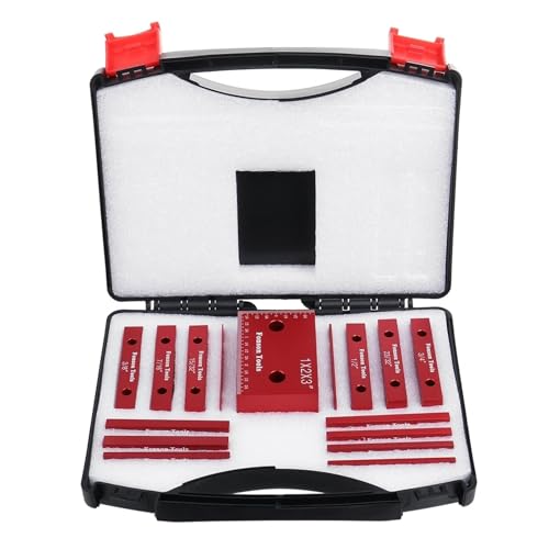 16-teiliges Zoll-/9-teiliges metrisches Einstellblock-Höhenmesser-Set, Präzisions-Einstellstangen aus Aluminium for die Einrichtung von Oberfräsen und Tischkreissägen for die Holzbearbeitung Hohe Gena 16-teiliges Zoll-/9-teiliges metrisches Einstellblock-Höhenmesser-Set, Präzisions-Einstellstangen aus Aluminium for die Einrichtung von Oberfräsen und Tischkreissägen for die Holzbearbeitung Hohe Gena von JCKJWL