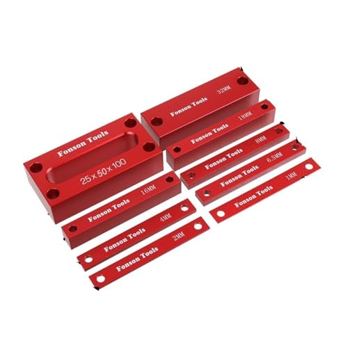 16-teiliges Zoll-/9-teiliges metrisches Einstellblock-Höhenmesser-Set, Präzisions-Einstellstangen aus Aluminium for die Einrichtung von Oberfräsen und Tischkreissägen for die Holzbearbeitung Hohe Gena 16-teiliges Zoll-/9-teiliges metrisches Einstellblock-Höhenmesser-Set, Präzisions-Einstellstangen aus Aluminium for die Einrichtung von Oberfräsen und Tischkreissägen for die Holzbearbeitung Hohe Gena von JCKJWL