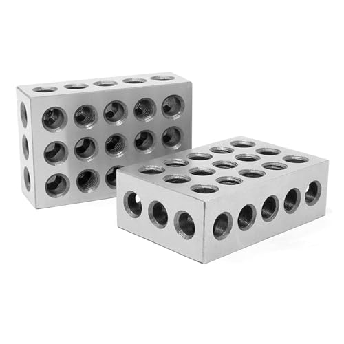 23 Löcher 1-2-3 Zoll 25-50-75 mm Blöcke Präzisionsmessgerät mit Schraubenschlüssel Parallelblock-Set Hohe Genauigkeit(1-2-3) von JCKJWL
