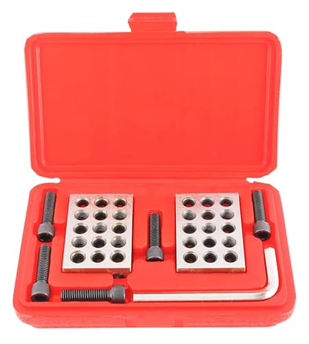 23 Löcher 1-2-3 Zoll 25-50-75 mm Blöcke Präzisionsmessgerät mit Schraubenschlüssel Parallelblock-Set Hohe Genauigkeit(1-2-3 INCHWRENCH) von JCKJWL