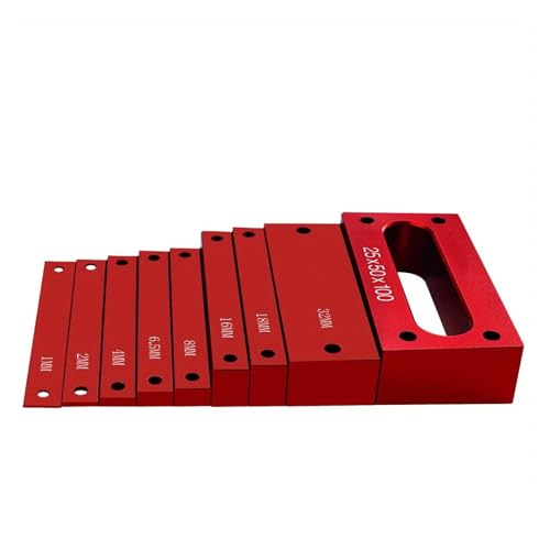9-teiliges Einstellset for die Holzbearbeitung – Höhenmessblock-Set aus Aluminium – Präzisions-Einstellstangen, Messwerkzeuge for Oberfräsen und Tischkreissägen Hohe Genauigkeit 9-teiliges Einstellset for die Holzbearbeitung – Höhenmessblock-Set aus Aluminium – Präzisions-Einstellstangen, Messwerkzeuge for Oberfräsen und Tischkreissägen Hohe Genauigkeit von JCKJWL