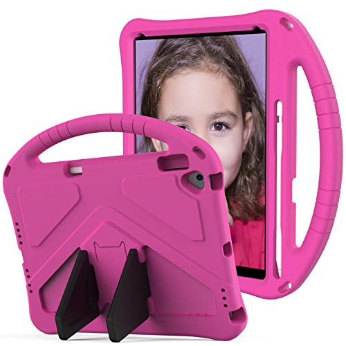 JCTek Kinder-Hülle kompatibel mit iPad 7. Generation 25,9 cm (10,2 Zoll) 2020, strapazierfähiges EVA-Schaumgummi, Griff Ständer, super schützende stoßfeste Hülle für iPad 26,7 cm (10,5 Zoll) (Rosa) von JCTek