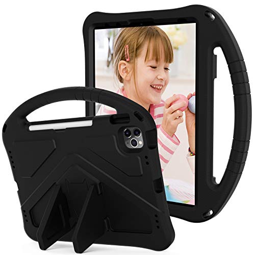 JCTek Kinder-Schutzhülle kompatibel für iPad Air 4. Generation 10,9 Zoll 2020 Tablet, strapazierfähiges EVA-Schaumgummi, Griff Ständer, super schützende stoßfeste Hülle für iPad Pro 11 Zoll(schwarz) von JCTek