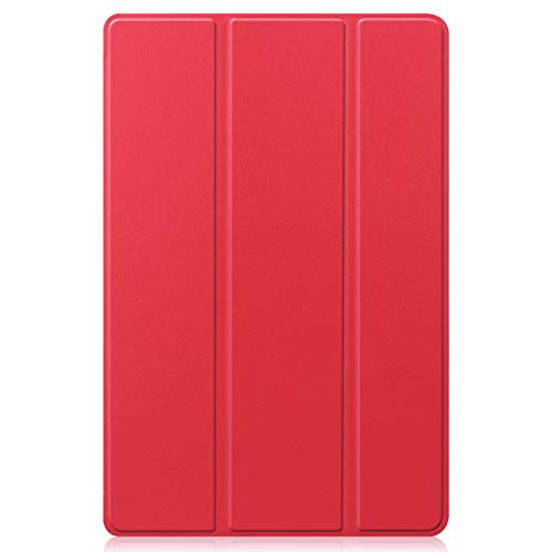 JCTek Schutzhülle für Huawei MatePad T10s 10,1 Zoll AGS3-L09 AGS3-W09 / T10 24,6 cm AGR-L09 AGR-W09 2020 Tablet, Premium-Lederhülle, Smart stoßfest mit Standfunktion (rot) von JCTek