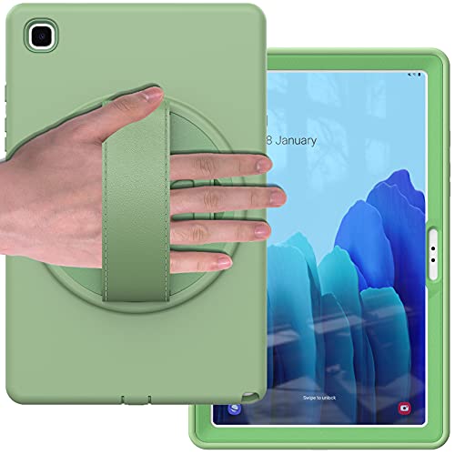 JCTek Schutzhülle für Samsung Galaxy Tab A7 T505 / T500 / T507 10,4 Zoll 2020 Tablet mit Displayschutzfolie, robuste und langlebige Handschlaufe, Schutzhülle mit Ständer (b-matcha-grün) von JCTek