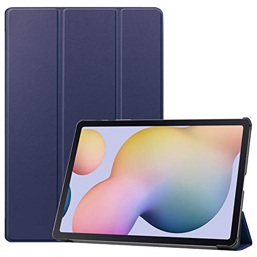 JCTek Schutzhülle für Samsung Galaxy Tab S7 Plus 12,4 Zoll SM-T970/T975/T976 2020 Released Tablet, Premium-Leder-Schutzhülle, stoßfest, mit Multi-Winkel Business Folio Case (blau) von JCTek