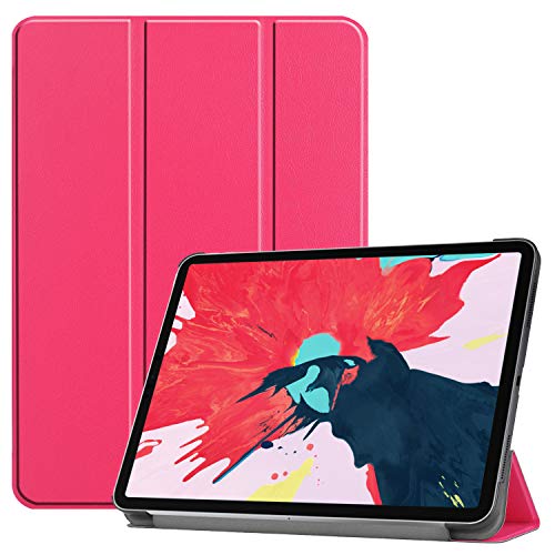 JCTek Slim Case für iPad Pro 11 Zoll Tablet 2020, leicht, Smart Shell, dreifach Faltbarer Ständer, Schutzhülle mit Auto Wake/Sleep-Funktion (unterstützt Apple Pencil magnetisch zum Aufladen) Rose von JCTek