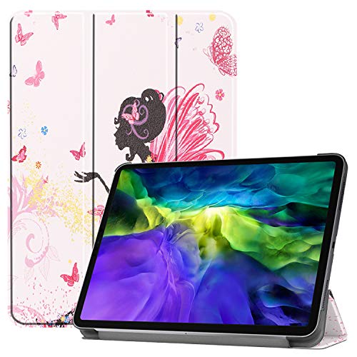 JCTek Slim Case für iPad Pro 11 Zoll Tablet 2020, leicht, Smart Shell, dreifach Faltbarer Ständer, Schutzhülle mit Auto Wake/Sleep-Funktion (unterstützt Pencil magnetisch zum Aufladen) Elfenmädchen von JCTek