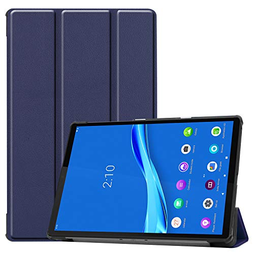 JCTek Slim Lederhülle für Lenovo Smart Tab M10 Plus 10,3 Zoll 2020 Tablet (Moder TB-X606F TB-X606X), ultradünn, dreifach faltbar, Standfunktion, mit automatischer Wake- und Sleep-Funktion blau von JCTek