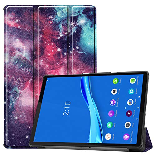 JCTek Slim Lederhülle für Lenovo Smart Tab M10 Plus 10,3 Zoll 2020 Tablet (Moder TB-X606F TB-X606X) Ultra Slim Tri-Fold Stand Shell Case Cover mit Auto Wake & Sleep milchig Weg von JCTek