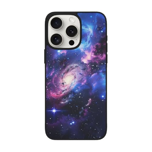 JCVOTREL Universum Galaxy Star Space bedruckte Handyhülle für iPhone 15 Pro Max – 6,7 Zoll, stoßfeste Handyhülle mit Objektivschutz, Anti-Fingerabdruck, vergilbt nicht von JCVOTREL