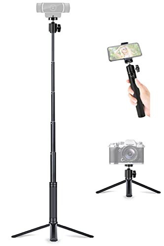 76.2 cm (30 Zoll) ausziehbarer Webcam-Ständer, Desktop-Webcam-Ständer, faltbarer und abnehmbarer Stativständer für Webcams, Handys, GoPro Light, für Logitech C925e C922x C930e C930 C920 C61 5 Brio von JCWINY