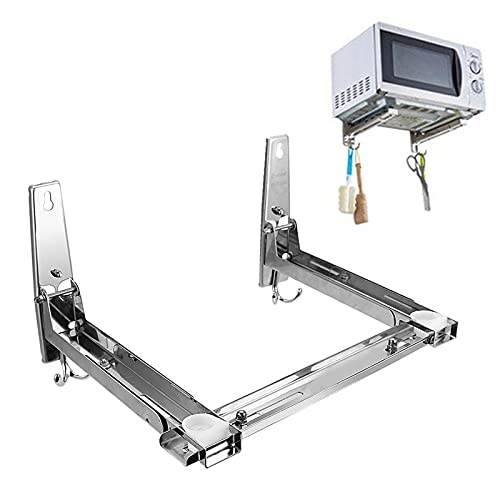 Mikrowellenhalterung, Mikrowellen Halter Wandhalterung mit Haken, 22 * 29.5 * 22cm Mikrowellenhalter Microwelle Regal Wand Microwave Stand Mikrowellenhalterung, Mikrowellen Halter Wandhalterung mit Haken, 22 * 29.5 * 22cm Mikrowellenhalter Microwelle Regal Wand Microwave Stand von JDBDU