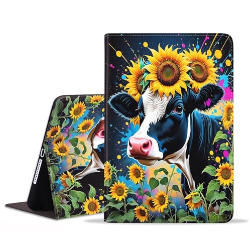 JDHJFBFJNP Schutzhülle für Samsung Galaxy Tab S10 FE+/S10 FE Plus 13,1 Zoll 2025 (Modell: SM-X620/X626B), Premium-PU-Leder-Ständer, Folio-Hülle mit automatischer Sleep/Wake-Funktion, Kuh und von JDHJFBFJNP
