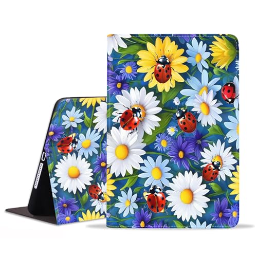 JDHJFBFJNP Schutzhülle für Samsung Galaxy Tab S9 FE 5G 10,9 Zoll/Galaxy Tab S9 11 Zoll 2023, Premium PU Leder Stand Folio Cover mit Auto Sleep/Wake, Gänseblümchen Blumen Marienkäfer JDHJFBFJNP Schutzhülle für Samsung Galaxy Tab S9 FE 5G 10,9 Zoll/Galaxy Tab S9 11 Zoll 2023, Premium PU Leder Stand Folio Cover mit Auto Sleep/Wake, Gänseblümchen Blumen Marienkäfer von JDHJFBFJNP