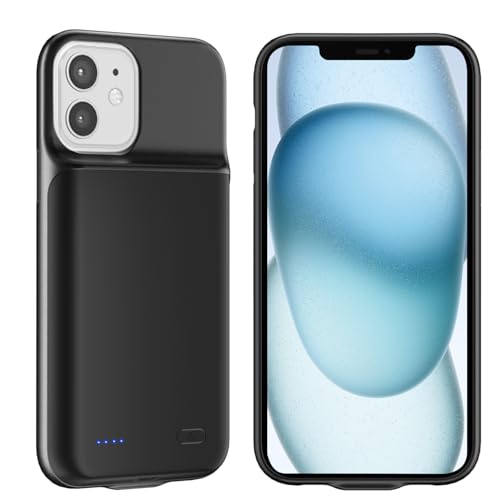 JDIRLDL 1 Pack Akkuhüllen für iPhone 12/12 Pro, (6800mAh) Upgrade höhere Kapazität wiederaufladbare erweiterte Batteriepack Ladegerät Fall, schützende Backup-Ladegerät Abdeckung für iPhone 12/12 Pro von JDIRLDL