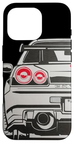 Hülle für iPhone 16 Pro Retro-JDM Japanisches Drift-Renn-Tuning-Auto SkyLiner34 von JDM Japanese Automotive Tuning Car Art