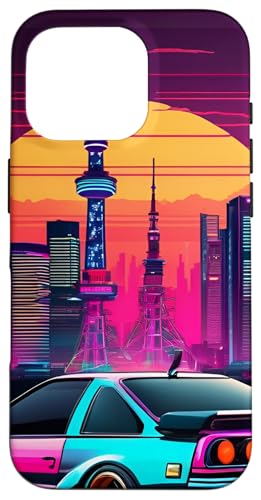 Hülle für iPhone 16 Pro Retro JDM Japanisches Drift Rennauto Tokio Skyline bei Nacht von JDM Japanese Automotive Tuning Car Art