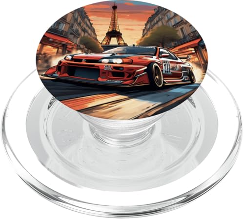 JDM Drift Sportwagen Paris Street Drift Eiffelturm Geschenk PopSockets PopGrip für MagSafe JDM Drift Sportwagen Paris Street Drift Eiffelturm Geschenk PopSockets PopGrip für MagSafe von JDM Japanese Automotive Tuning Car Art