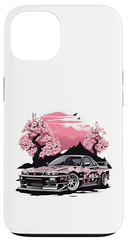 JDM Japanisches Drift Race Tuned Car Sakura Blossom Kunst Geschenk Hülle für iPhone 13 von JDM Japanese Automotive Tuning Car Art
