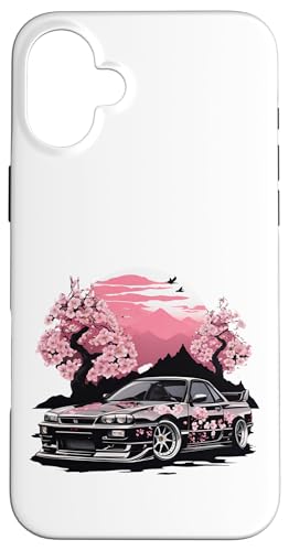 JDM Japanisches Drift Race Tuned Car Sakura Blossom Kunst Geschenk Hülle für iPhone 16 Plus von JDM Japanese Automotive Tuning Car Art