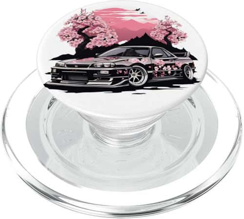 JDM Japanisches Drift Race Tuned Car Sakura Blossom Kunst Geschenk PopSockets PopGrip für MagSafe von JDM Japanese Automotive Tuning Car Art